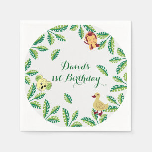 Customizable Safari Birthday party Napkin