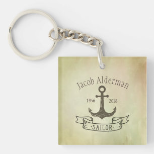 Customizable Sailor Memorial Keychain