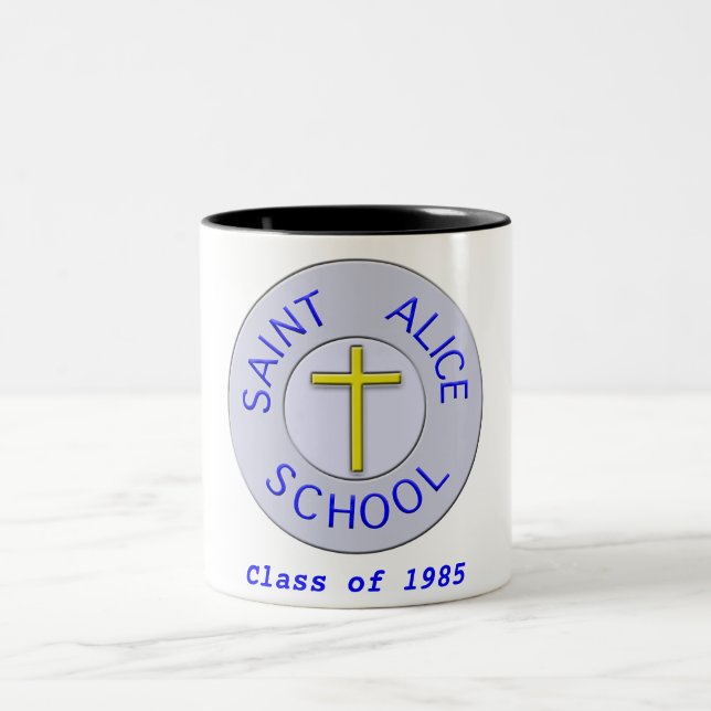 Customizable Saint Alice School Colour Class of Two-Tone Coffee Mug (Center)