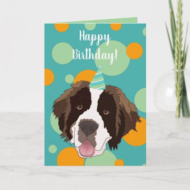 Customizable Saint Bernard Card (Front)