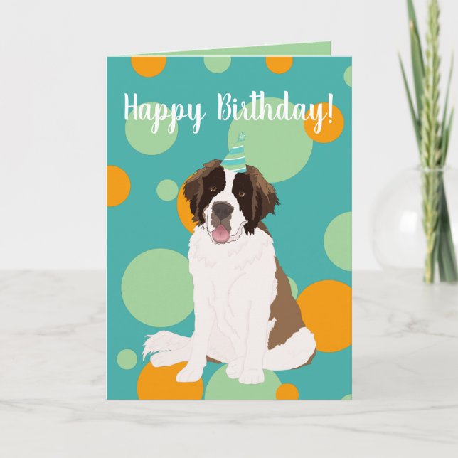 Customizable Saint Bernard  Card (Front)