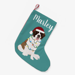 Customizable Saint Bernard  Small Christmas Stocking