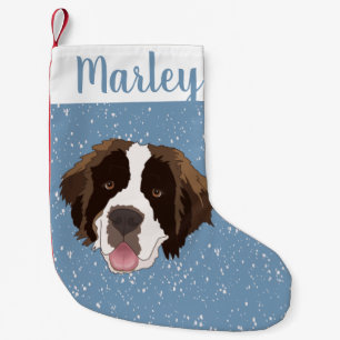 Customizable Saint Bernard Small Christmas Stocking