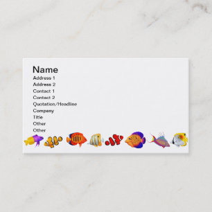 Customizable Saltwater Reef Aquarium Fish Business Card