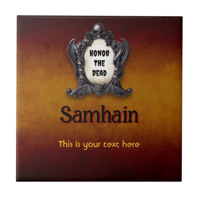 Customizable Samhain Ceramic Tile (Front)