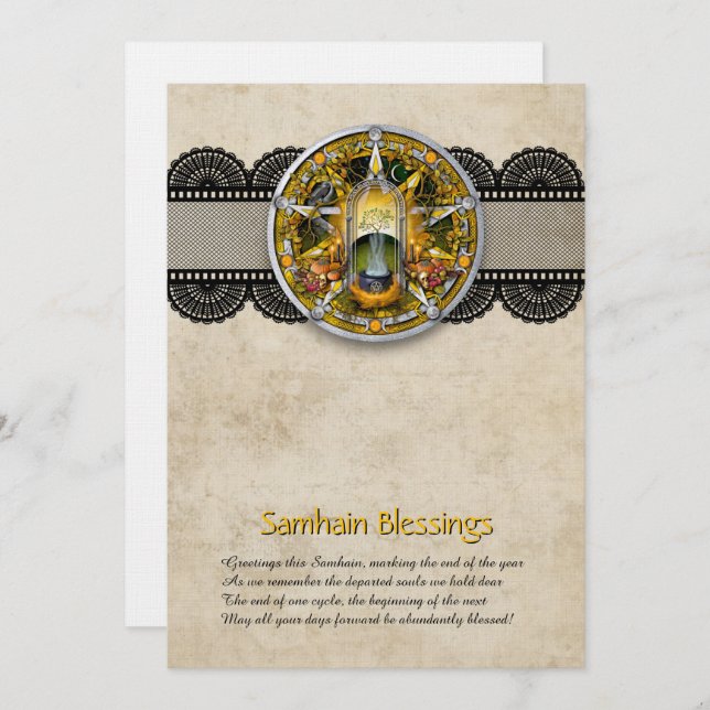 Customizable Samhain Greeting Card (Front/Back)