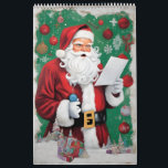 Customizable Santa Calander For Christmas Gift Calendar<br><div class="desc">Create custom Calendar with collection of tiffany inspired santa images coupled with easy editing tools. You'll have a perfectly designed, unique calendar in no time. Customize and personalize with free calendar maker here, pick a year and adjust images add your text/year (optional)! You will have your own unique calendar for...</div>