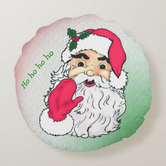 Customizable Santa claus Round Pillow