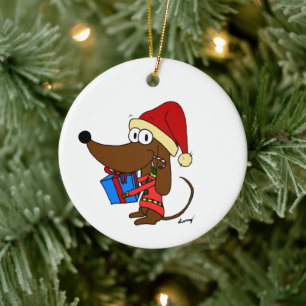 Customizable Santa Midge Ceramic Ornament