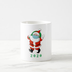 Customizable Santa wearing medical mask Coffee Mug