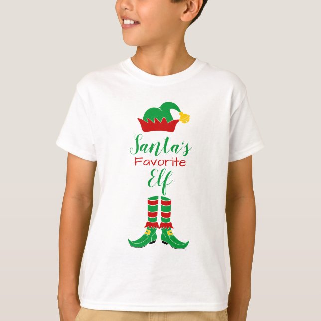 Customizable Santa's Elf Christmas T-Shirt (Front)