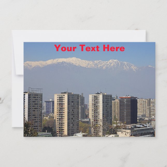Customizable Santiago, Chile card (Front)