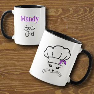 Customizable Sassy Cat Master Chef Mug