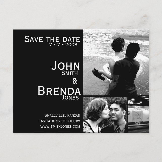 Customizable Save the Date Announcement (Front)