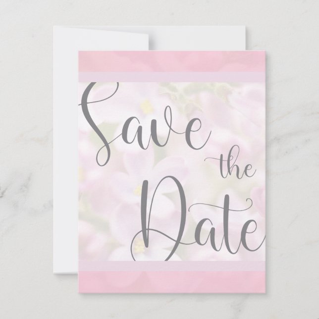 Customizable Save the Date Announcement Template (Front)