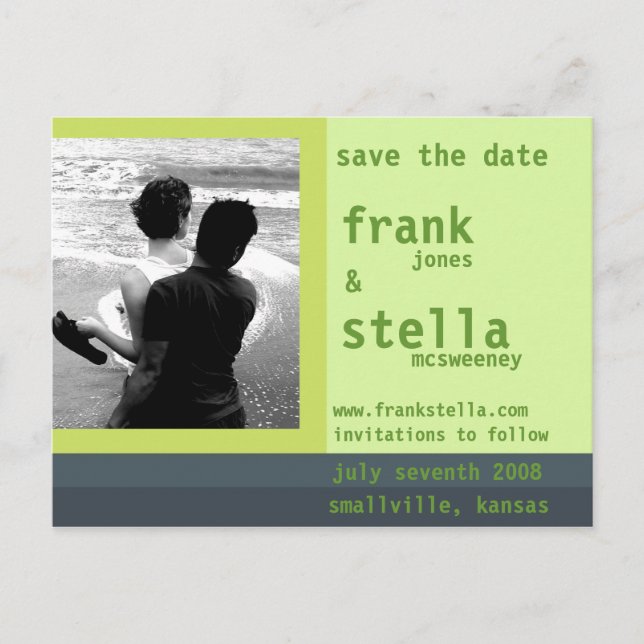 Customizable Save the Date Card (Front)