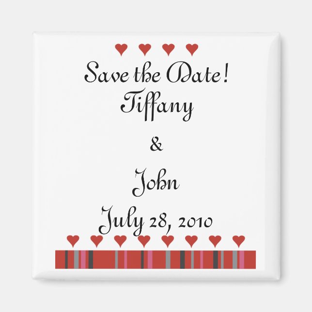 Customizable Save the Date! Magnet (Front)
