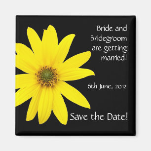Customizable 'Save the Date' Magnet, Sunflower Magnet