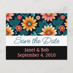 Customizable save the date postcard pinks