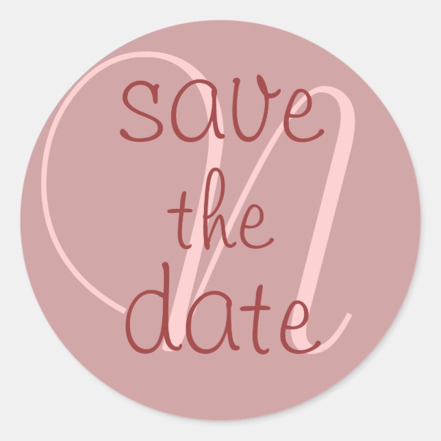 Customizable Save the Date Stickers (Front)