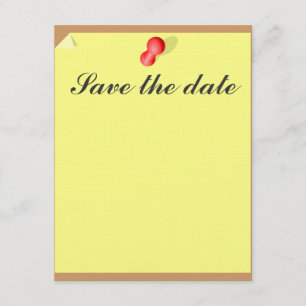 Customizable Save the date sticky note