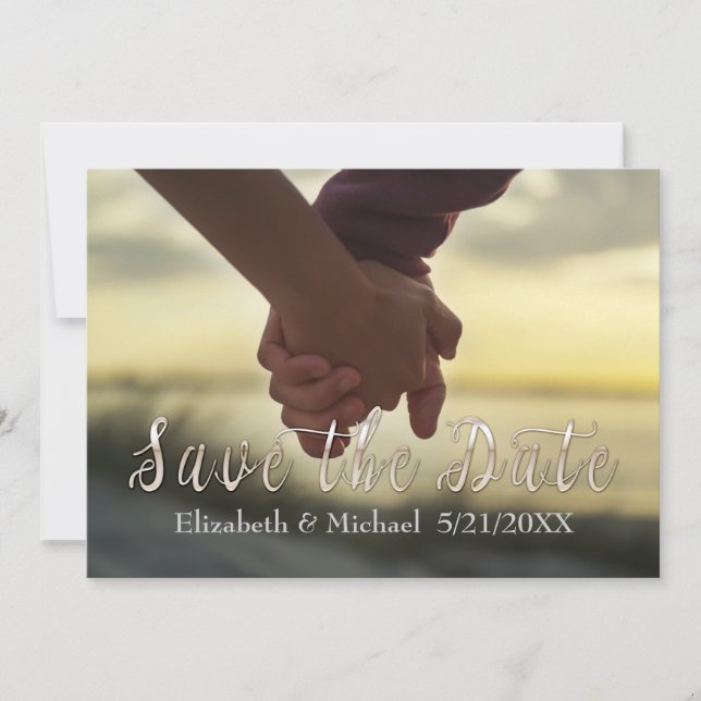 Customizable Save the Date Wedding card (Front)