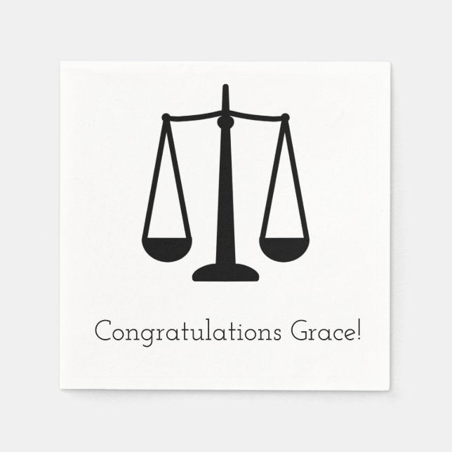 Customizable Scales of Justice  Napkins (Front)