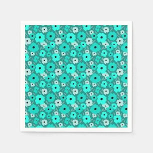 Customizable Scandinavia Doodle flower Napkin