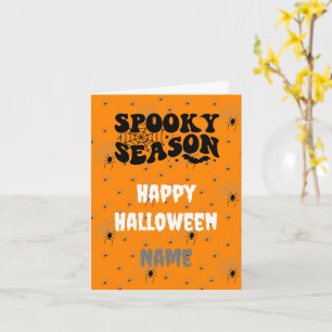 Customizable Scary Spider Halloween designed Card