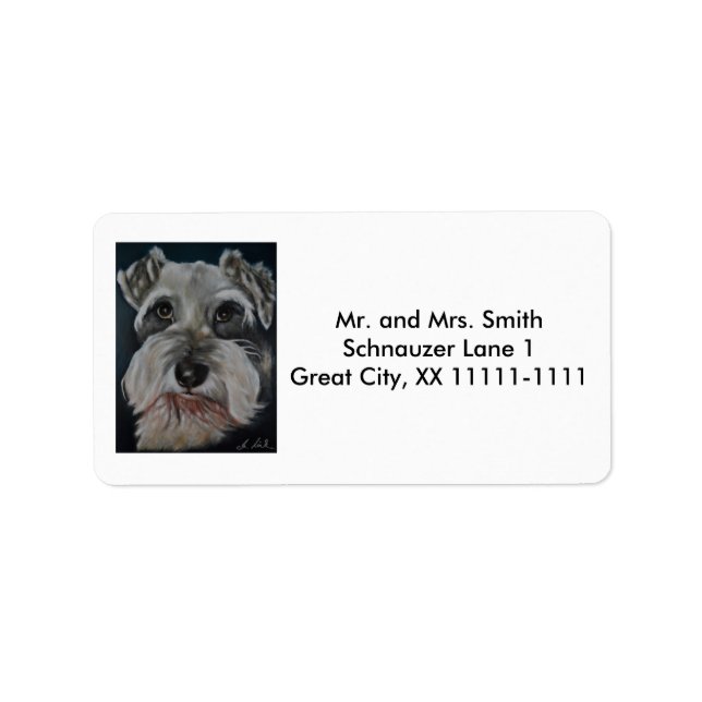 Customizable Schnauzer Address Labels (Front)
