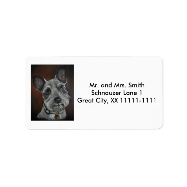 Customizable Schnauzer Address Labels No. 3 (Front)