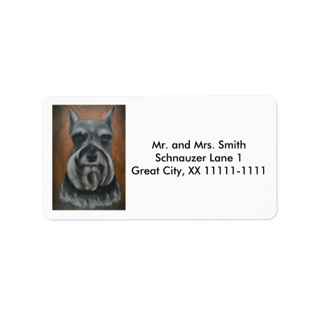 Customizable Schnauzer Address Labels No. 4 (Front)