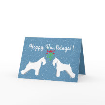 Customizable Schnauzer Holiday Card