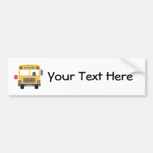 Customizable School Bus Bumper Sticker