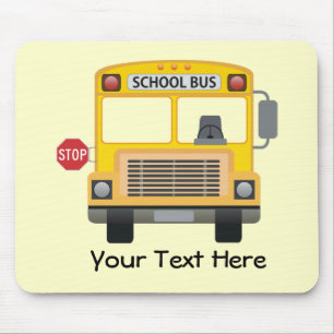 Customizable School Bus Mouse Pad