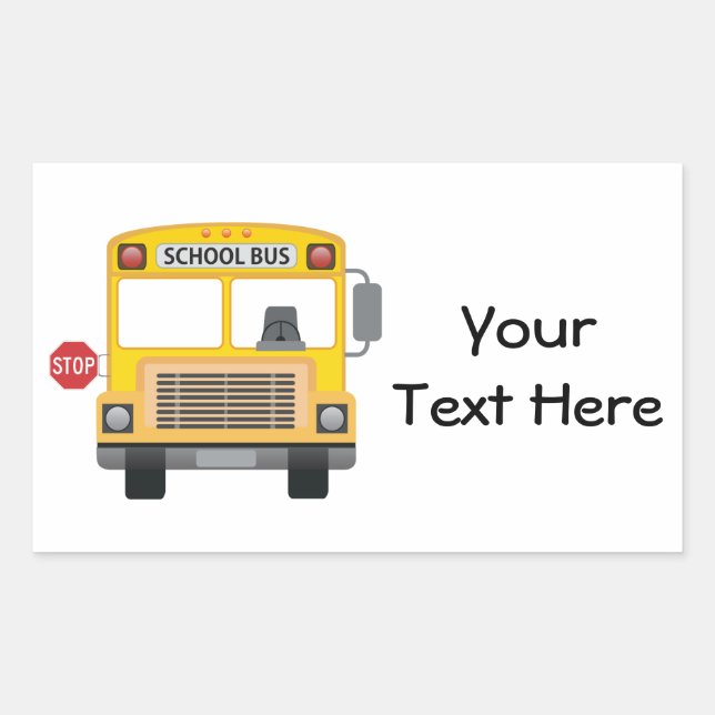 Customizable School Bus Sticker (Front)