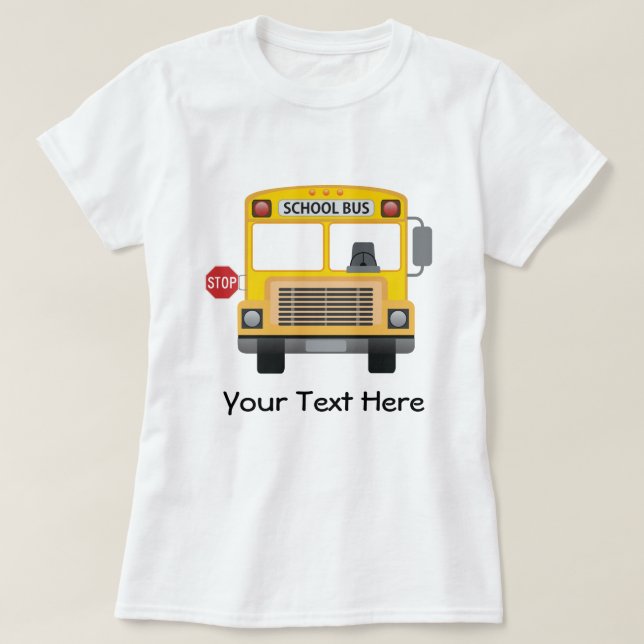 Customizable School Bus T-Shirt (Design Front)