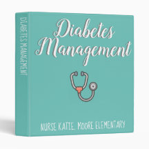 Customizable School Nurse Diabetes Binder
