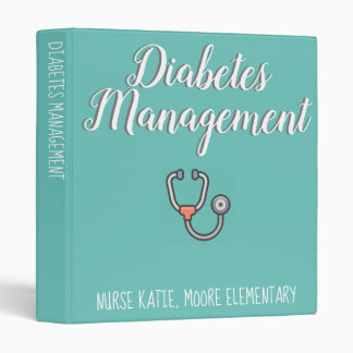 Customizable School Nurse Diabetes Binder