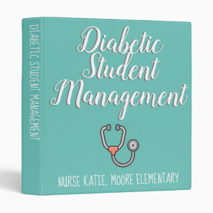 Customizable School Nurse Diabetic Manageme Binder