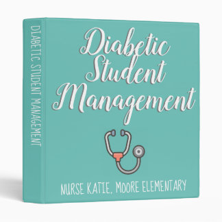 Customizable School Nurse Diabetic Manageme Binder