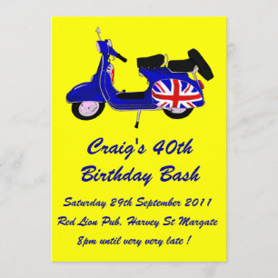 Customizable Scooter Boy Birthday invite