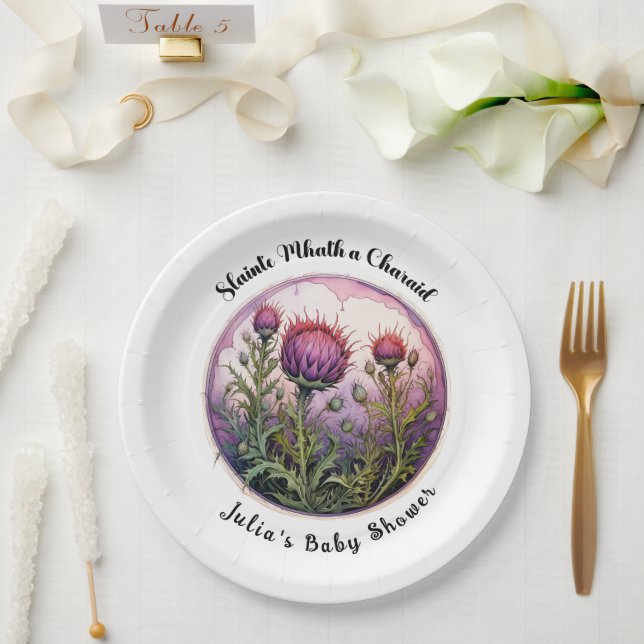 Customizable Scottish Party Plate (Wedding)