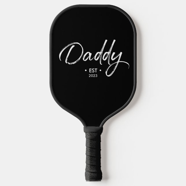 Customizable Script Daddy Established year  Pickleball Paddle (Front)