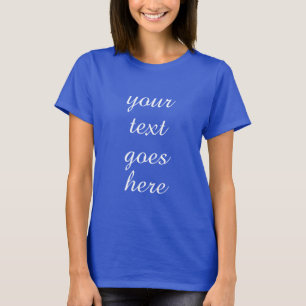 Customizable Script Text Template Womens Modern T-Shirt
