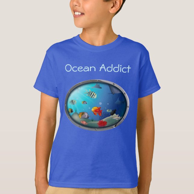 Customizable Sea Life Scene T-Shirt (Front)