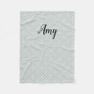 Customizable Seashell Pattern Fleece Blanket