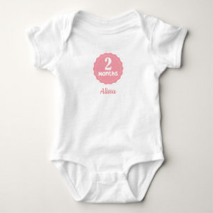 Customizable Second Month Baby Bodysuit
