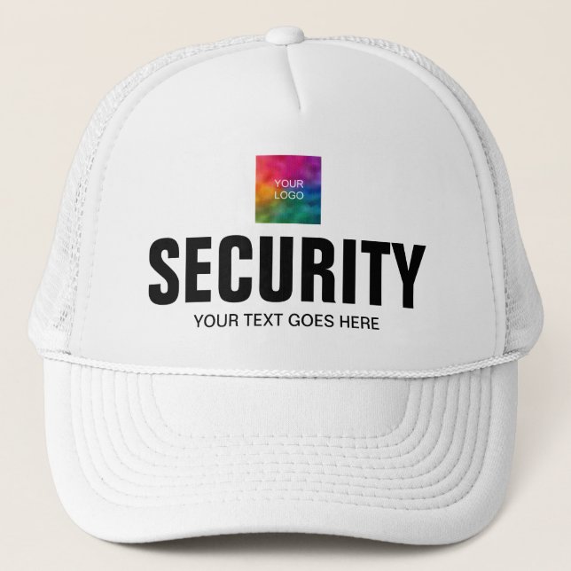 Customizable Security Staff Crew Member Unisex Trucker Hat (Front)