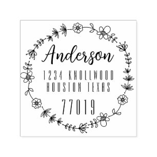 Customizable Self Inking 1.5"x1.5" Stamp Template